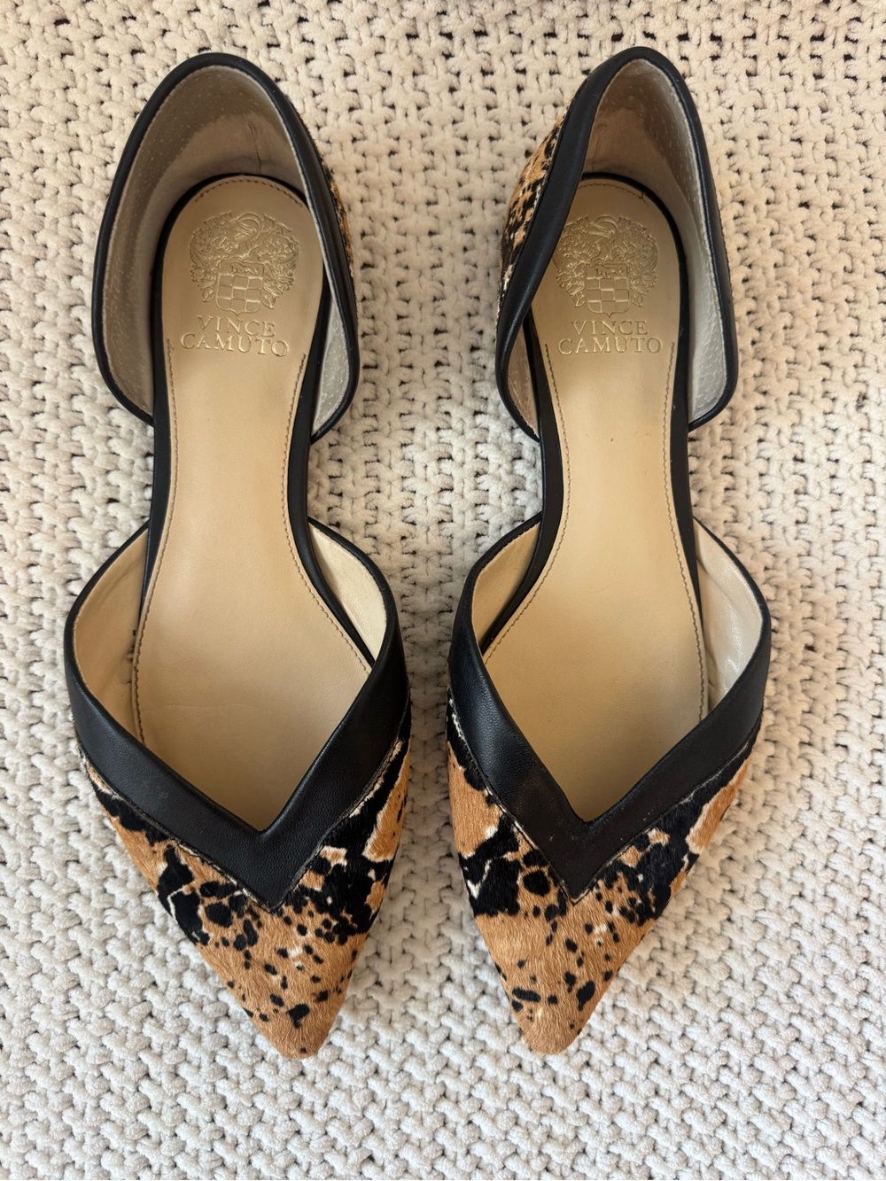 Vince Camuto Caivan Cow Hair D’Orsay Flats 10